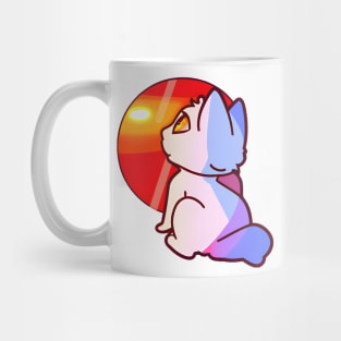 Cat watching sunset Mug